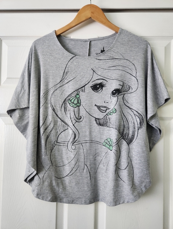 Disney Tops - Disney Gray ARIEL Graphic Tee with Mint Accents - Medium